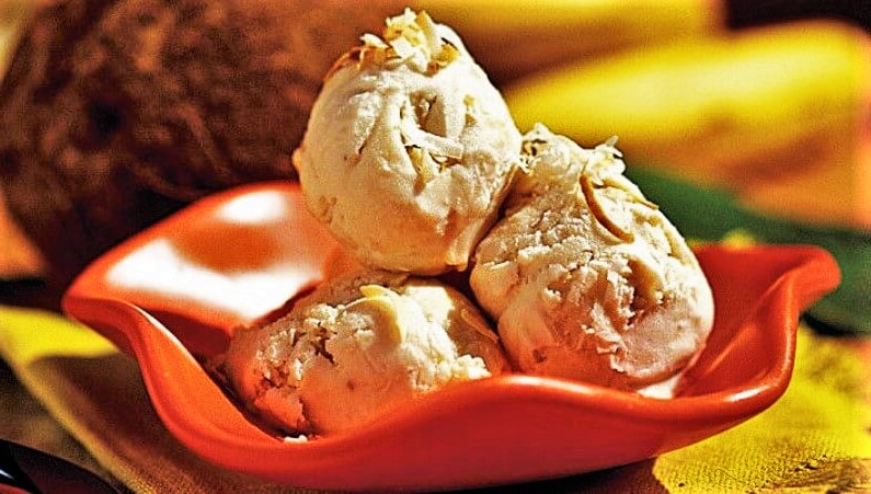 ice cream with coconut