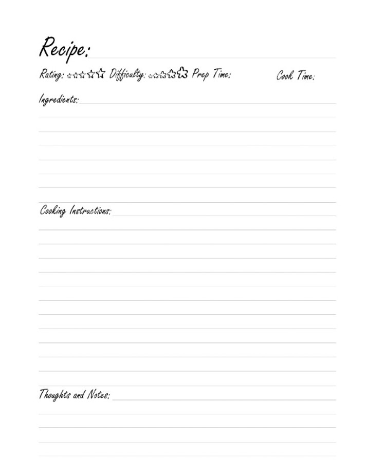 recipe book