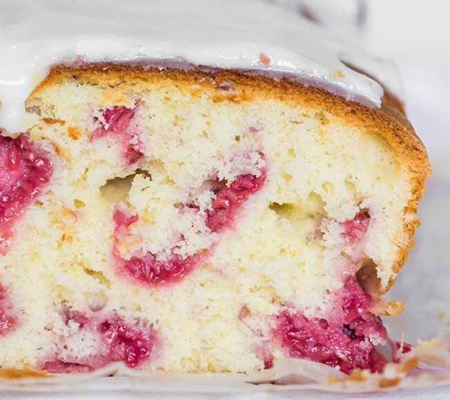 Lemon strawberry pound cake